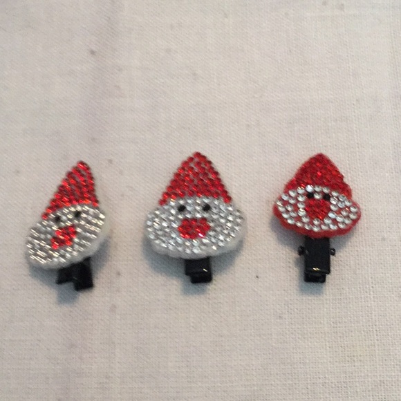 🎅NWT Amazing Rhinestone Hair clips 3 Total Fun Holiday Must Have 🎅 - Picture 5 of 8